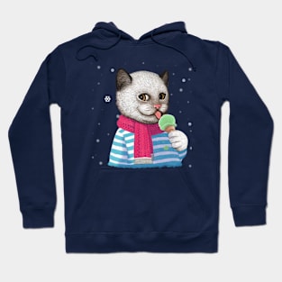 Cat and Ice cream Hoodie